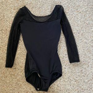 black long sleeve leotard